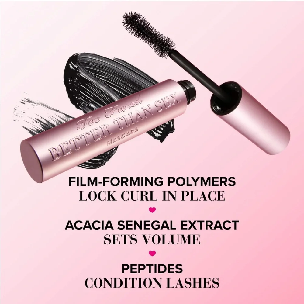 4/$30 Sale💅Too Faced Better Than Sex Length & Volume Mascara Mini .13 fl.oz